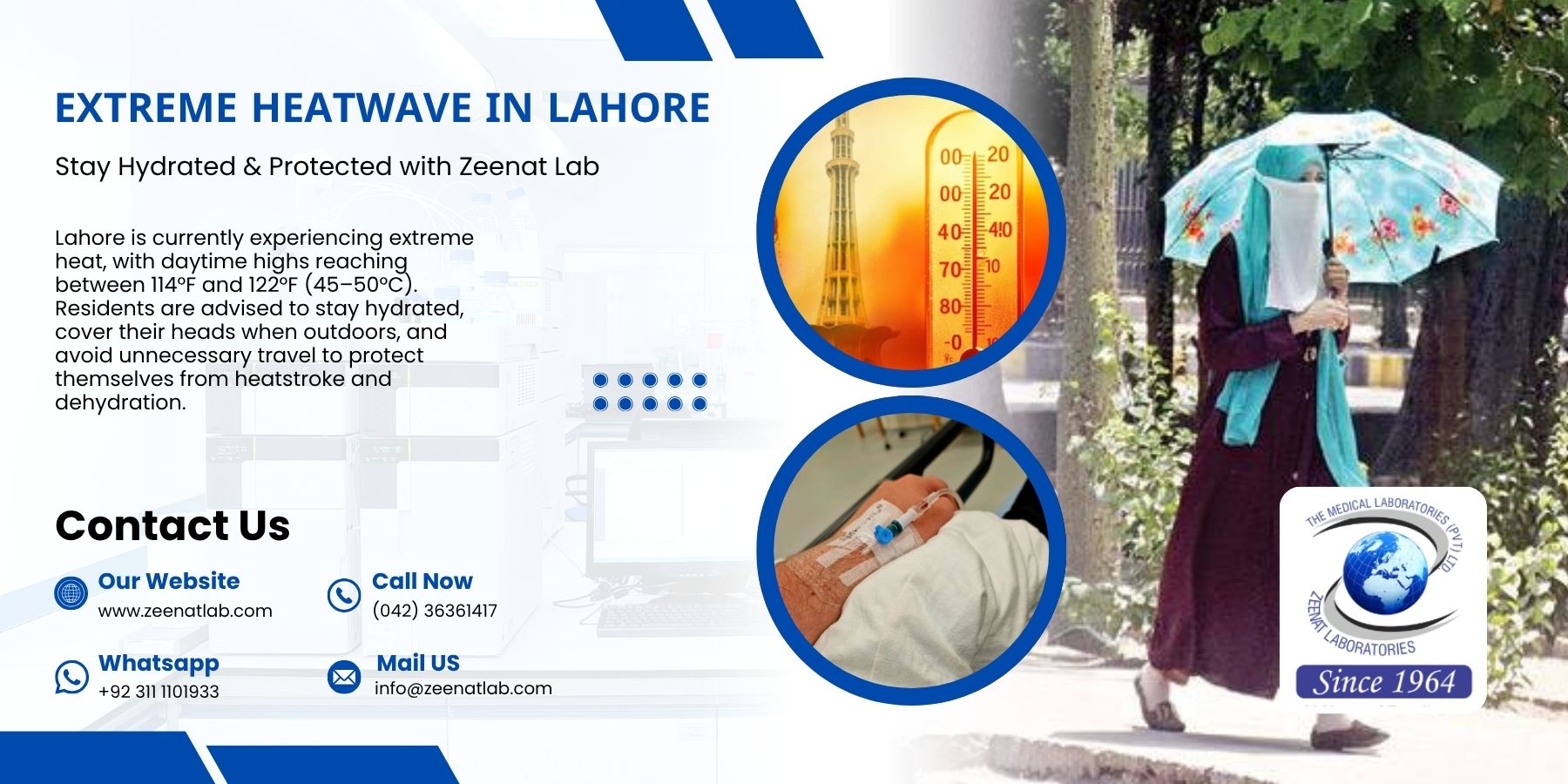 Extreme Heat wave in Lahore – Stay Hydrated & Protected with Zeenat Lab 1 - Serving since 1964 | Zeenat Lab Extreme Heat in Lahore – Stay Hydrated & Protected with Zeenat Lab