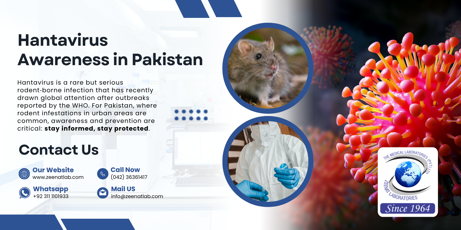Hantavirus Awareness in Pakistan Stay Informed, Stay Protected 1 - Serving since 1964 | Zeenat Lab Hantavirus Awareness in Pakistan Stay Informed, Stay Protected