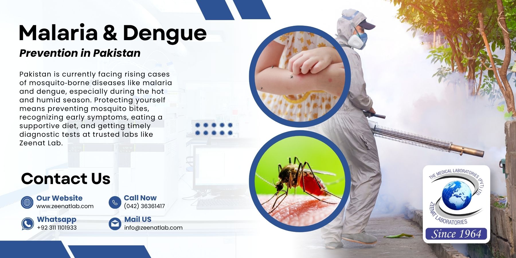 Malaria and Dengue Prevention in Pakistan – Symptoms, Diet & Tests 1 - Serving since 1964 | Zeenat Lab Malaria And Dengue Prevention in Pakistan – Symptoms, Diet & Tests