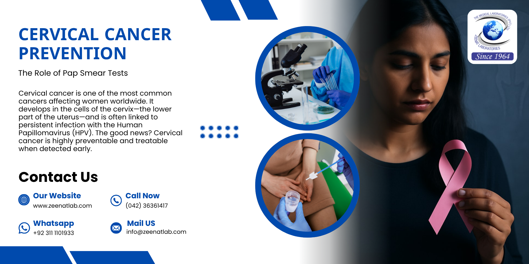 Cervical Cancer Prevention: The Role of Pap Smear Tests | Zeenat Lab 1 - Serving since 1964 | Zeenat Lab Cervical Cancer Prevention The Role of Pap Smear Tests - Authentic Zeenat Laboratory | Dr. Zeenat Hussain legacy