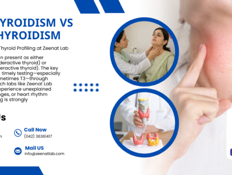 Hypothyroidism vs Hyperthyroidism Symptoms Tests Thyroid Profiling at Zeenat Lab - Authentic Zeenat Laboratory | Dr. Zeenat Hussain legacy
